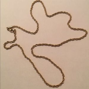 14k solid yellow gold rope chain